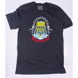 Liquid Death water promo t shirt size large black